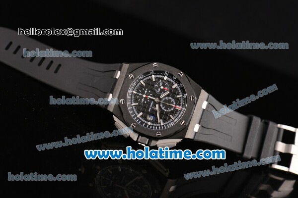 Audemars Piguet Royal Oak Offshore Chrono Swiss Valjoux 7750 Automatic Steel Case with Stick Markers and Black Dial - 1:1 Best Edition (NOOB) - Click Image to Close